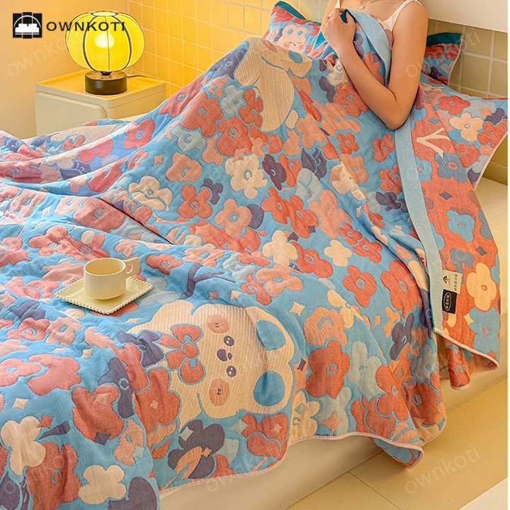 Cute Style Cotton Gauze Soft Quilt