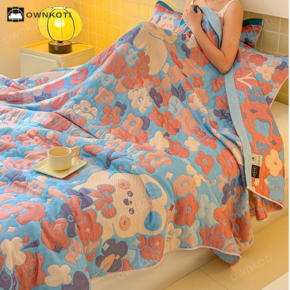 Cute Style Cotton Gauze Soft Quilt