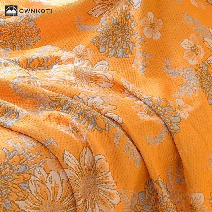 Elegant Flower Lightweight Cotton Gauze Quilt