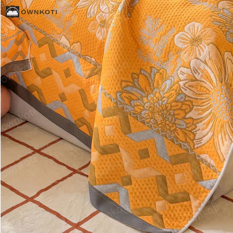 Elegant Flower Lightweight Cotton Gauze Quilt