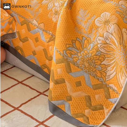 Elegant Flower Lightweight Cotton Gauze Quilt