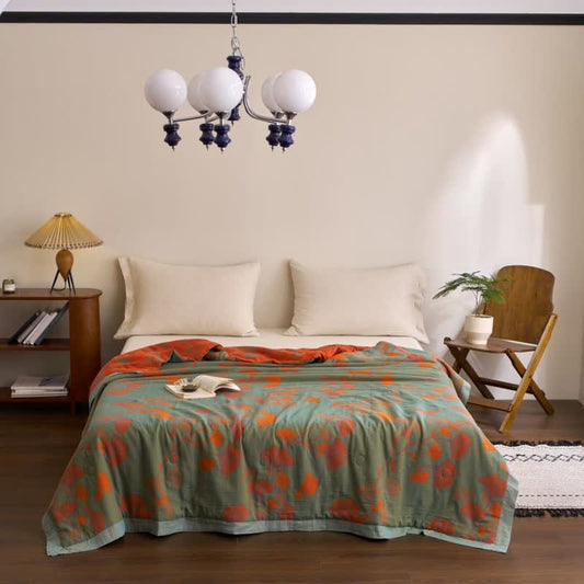 Ginkgo Leaf Double Layer Gauze Cotton Quilt - image 0