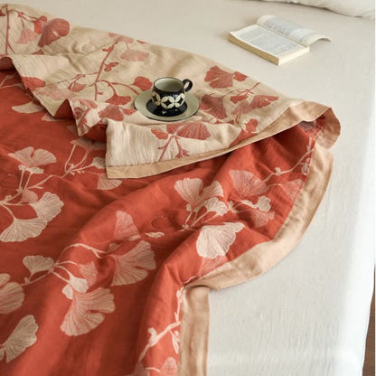 Ginkgo Leaf Double Layer Gauze Cotton Quilt - image 19