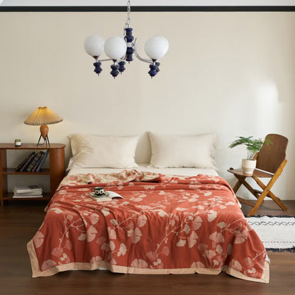 Ginkgo Leaf Double Layer Gauze Cotton Quilt - image 16