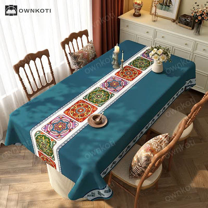 Bohemian Geometric Pattern Waterproof Tablecloth