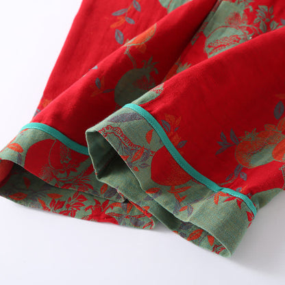 Jacquard Pomegranate Cotton Gauze Nightwear Set - image 7