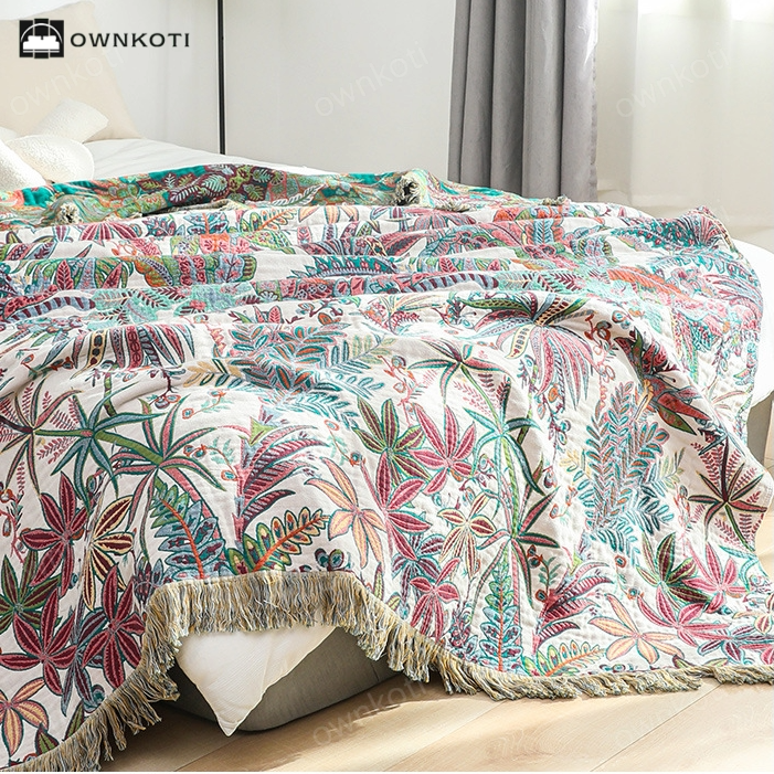 Jungle Reversible Breathable Cotton Gauze Blanket