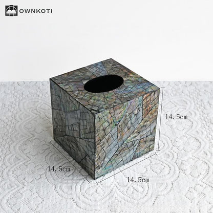 Creative Square Shell Tissue Box Storage Box