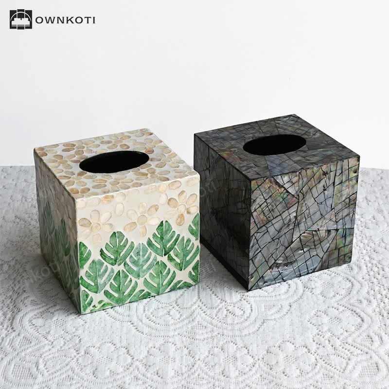 Creative Square Shell Tissue Box Storage Box
