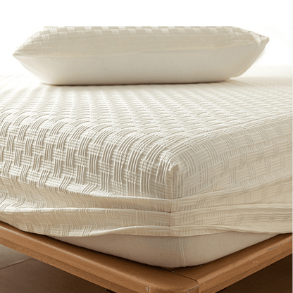 Solid Color Washed Cotton Soft Fitted Sheet - image 4