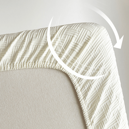 Solid Color Washed Cotton Soft Fitted Sheet - image 7