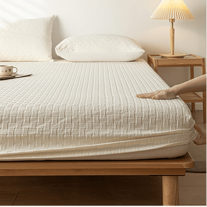 Solid Color Washed Cotton Soft Fitted Sheet - image 3