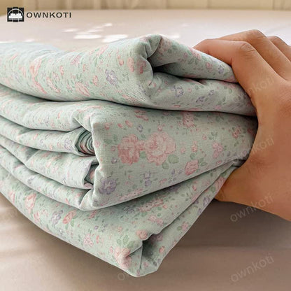 Cotton Gauze Refresh Floral Fitted Sheet