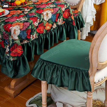 Vintage Floral Square Removable Floor Cushion