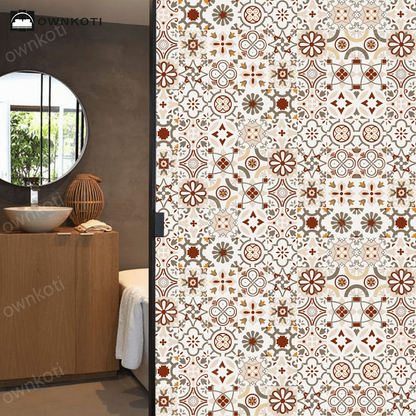 Static Frosted Elegant Bohemian Privacy Film