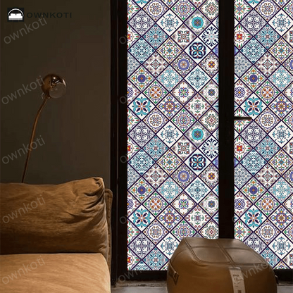 Static Frosted Elegant Bohemian Privacy Film