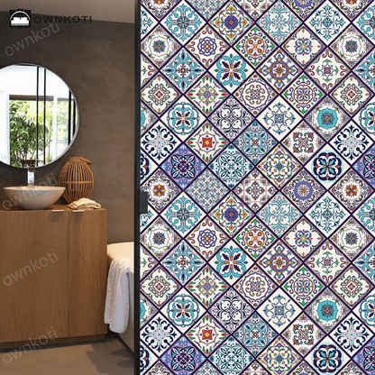 Static Frosted Elegant Bohemian Privacy Film