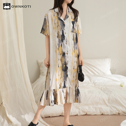 Satin Soft Breathable Casual Long Nightdress