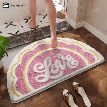 Semicircular Flower Absorbent Anti-slip Floor Mat