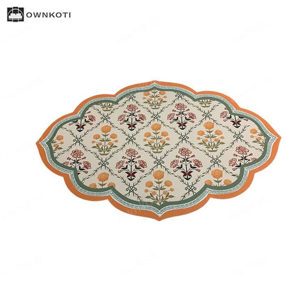 Pastoral Style Floral Anti-slip Diatom Mud Bath Mat