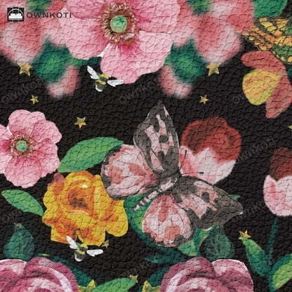 Double Layer Vintage Floral Trash Bin