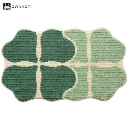 Four-leaf Clover Leaf Shape Non-slip Floor Mat
