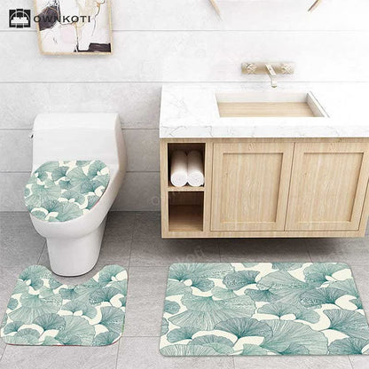 Plant Leaves Waterproof Shower Curtain