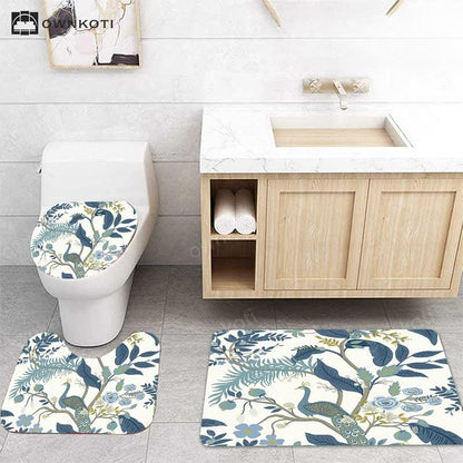 Plant Leaves Waterproof Shower Curtain