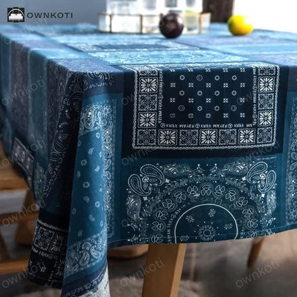Retro Ethnic Abstract Art Tablecloth