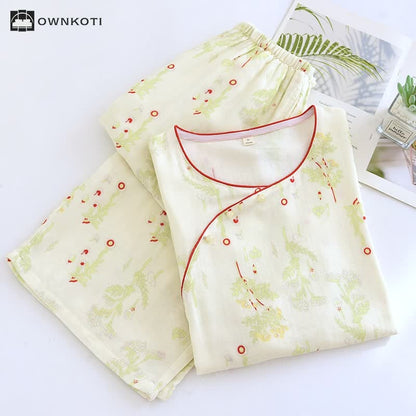 Bamboo Fiber Refresh Floral Soft Pajama Set