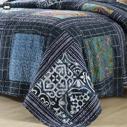 Retro Paisley Quilted Cotton Bedding Set(3PCS)