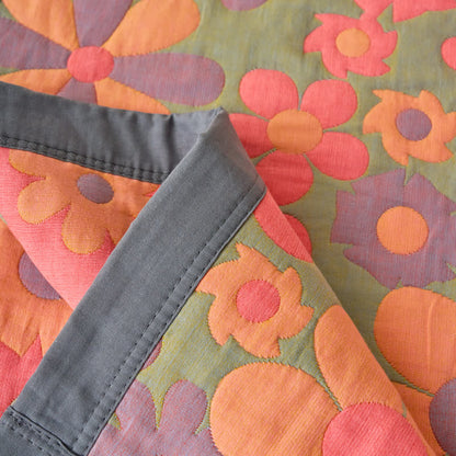 Refresh Floral Cotton Gauze Comfy Soft Blanket