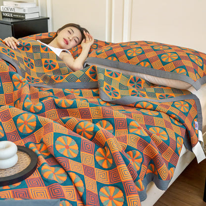 Cotton Gauze Reverisible Vintage Quilt