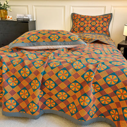 Cotton Gauze Reverisible Vintage Quilt