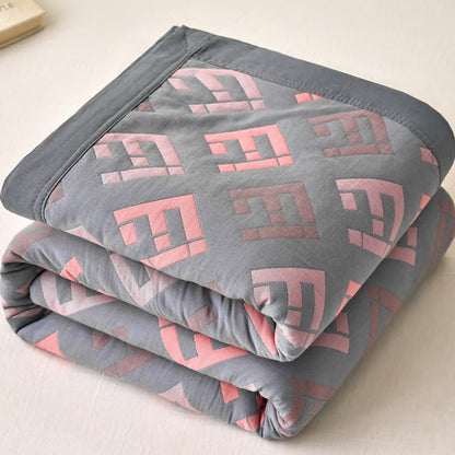 Luxurious Jacquard Cotton Gauze Breathable Blanket