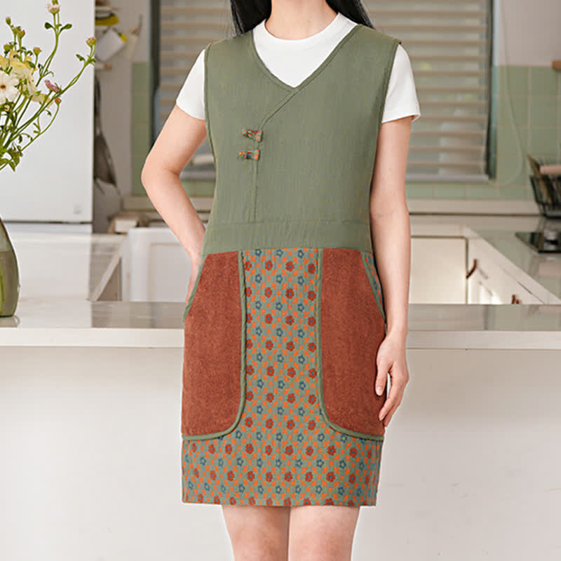 Pure Cotton Vintage Waterproof Vest Apron