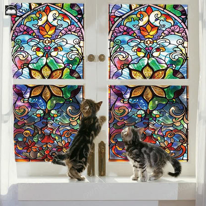 Retro Stained Static Frosted Privacy Film