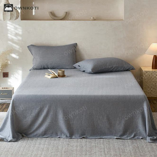 Solid Color Double Layer Cotton Gauze Coverlet