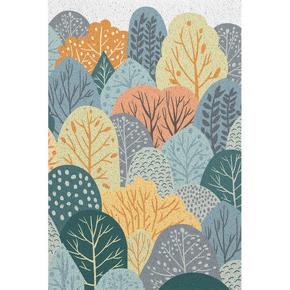 Cuttable Oil Painting Style Plant Leaf Floor Mat