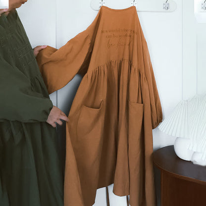 Long Sleeve Loose Breathable Kitchen Apron