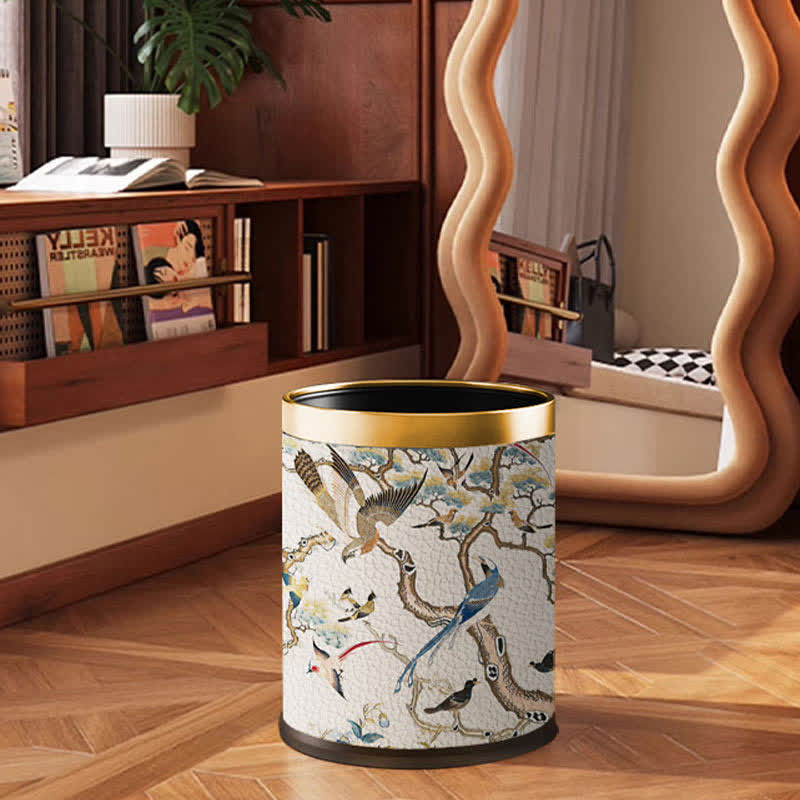 Luxurious Large Capacity Rural Durable Trash Bin - Standard-Yellow Circle - 9"W x 9"L x 10"H - image 0