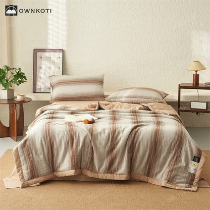 Pure Cotton Jacquard Striped breathable Bedding