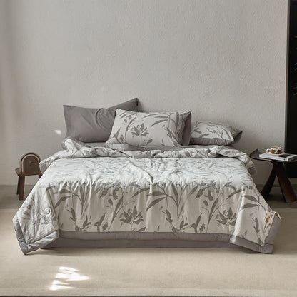 Jacquard Leaf Double Layer Cotton Gauze Bedding