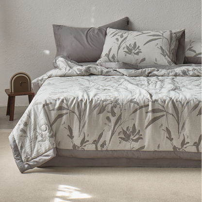 Jacquard Leaf Double Layer Cotton Gauze Bedding