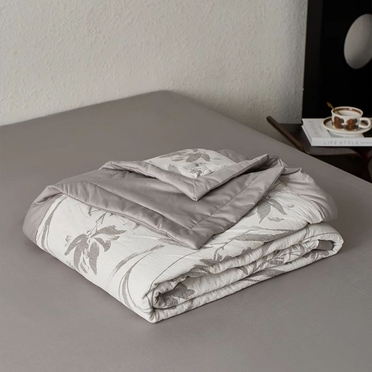 Jacquard Leaf Double Layer Cotton Gauze Bedding