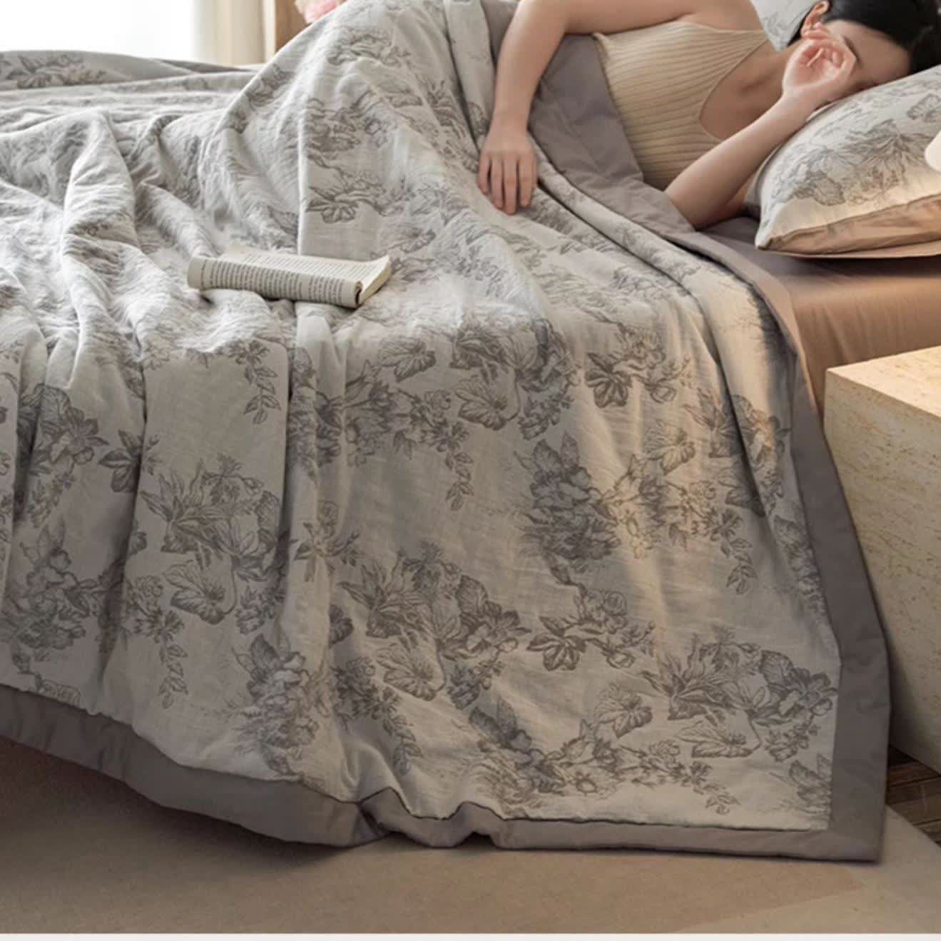 Double Layer Gauze Floral Cotton Bedding