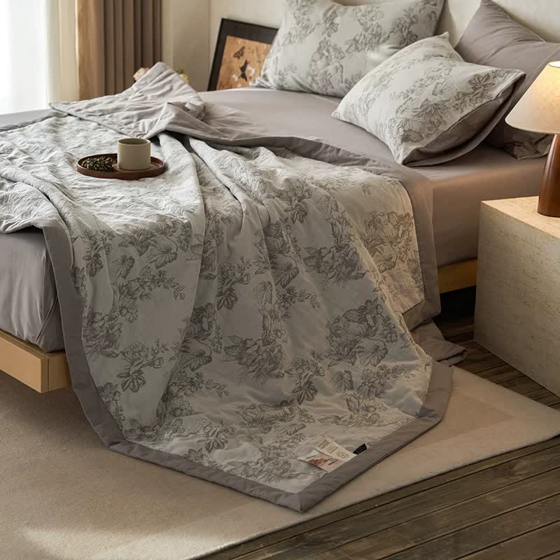 Double Layer Gauze Floral Cotton Bedding