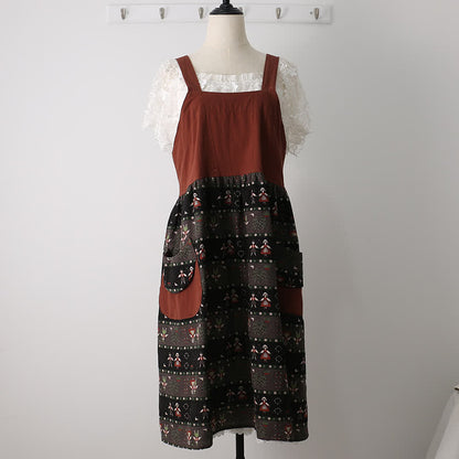 Vintage Pattern Home Kitchen Cotton Apron