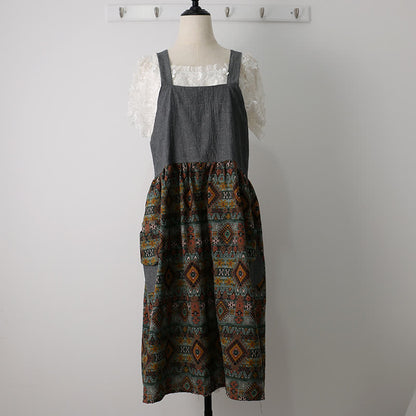 Vintage Pattern Home Kitchen Cotton Apron