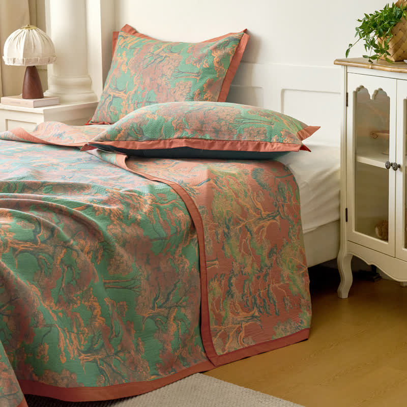 Yarn-dyed Forest Series Cotton Gauze Blanket